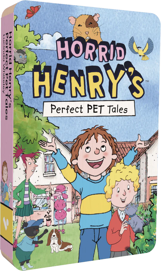 Horrid Henrys Perfect Pet Tales audiobook front cover.