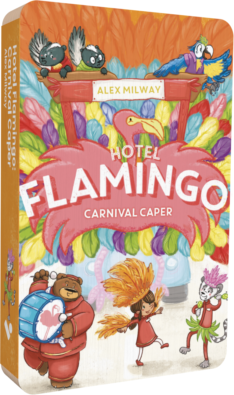 Hotel Flamingo: Carnival Caper audiobook front cover.