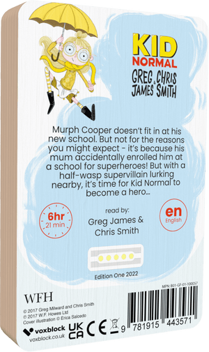 Kid Normal audiobook back cover.