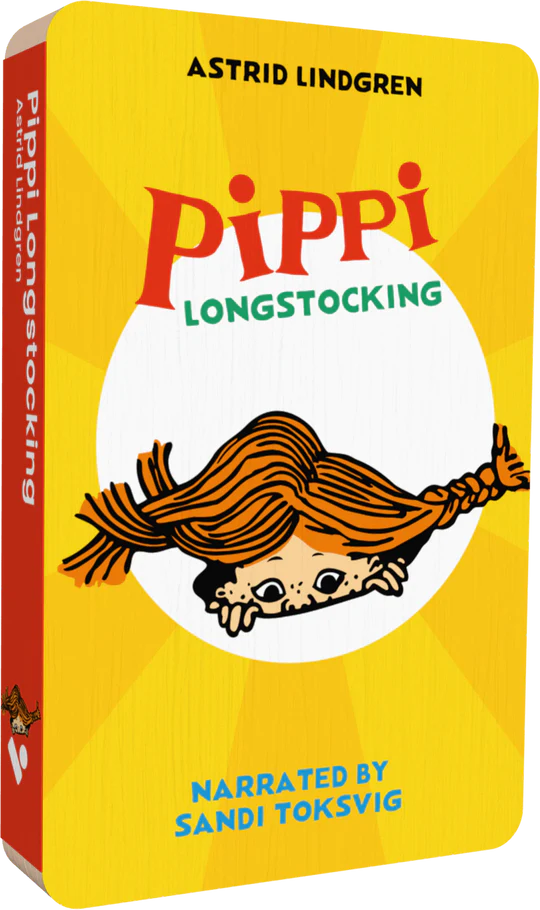 Pippi Longstocking audiobook front cover.