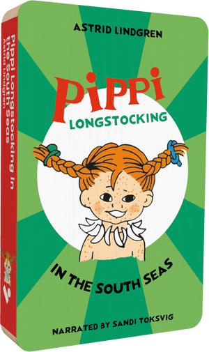 Pippi Longstocking Goes Aboard audiobook front cover.