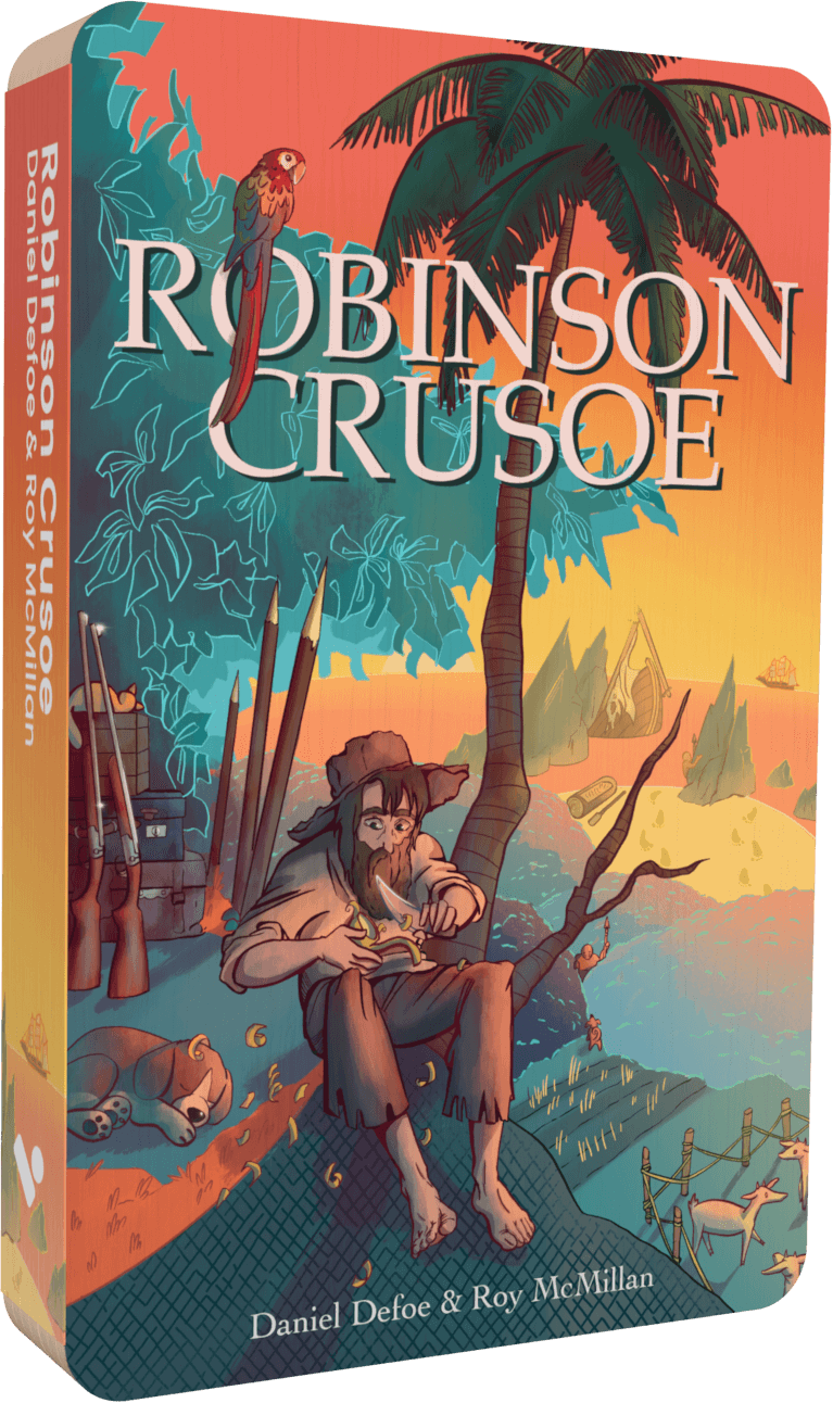 Robinson Crusoe audiobook front cover.