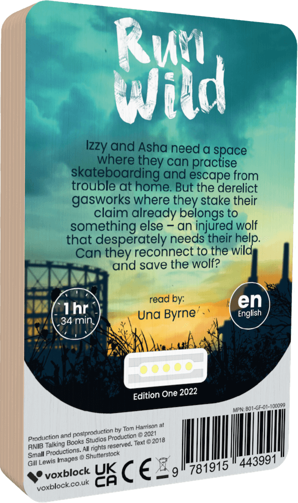 Run Wild audiobook back cover.