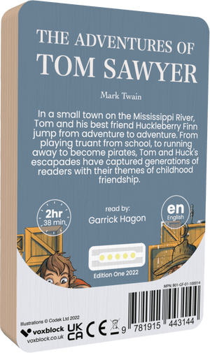 The Adventures Of Tom Sawyer audiobook back cover.