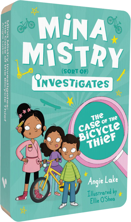 Mina Mistry Investigates the Case of the Bicycle Thief audiobook front cover.