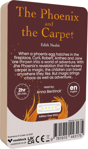 Phoenix And The Carpet audiobook back cover.